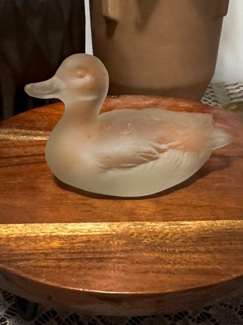 Vintage Goebel Frosted Crystal Duck Figurine – West Germany